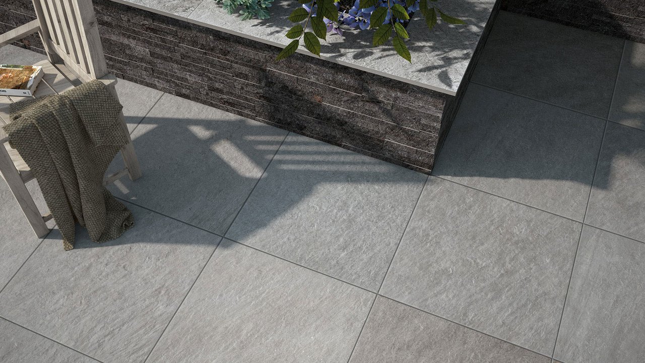 Quarziti 2.0 - Böden und Wände mit Stein-Effekt für Außenumgebungen
